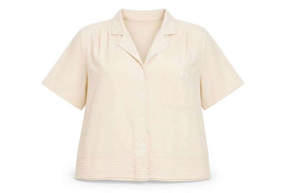 House of Fraser Womens Beige Polyester Basic Button-Up Size 14 Collared