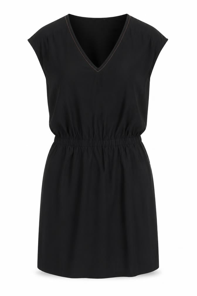 H&M Womens Black Polyester Shift Size 12 V-Neck Pullover