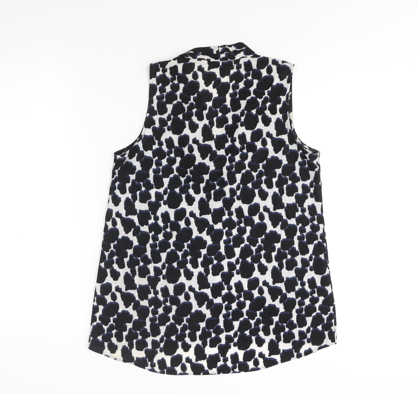 NEXT Womens Black Geometric Polyester Camisole Blouse Size 10 V-Neck
