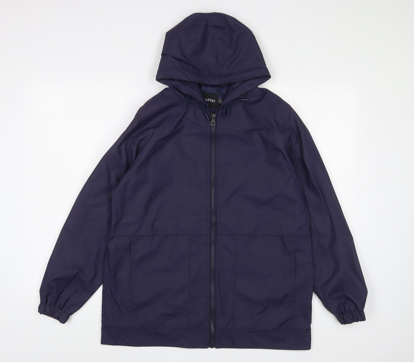 Boohoo Womens Blue Jacket Size 8 Zip