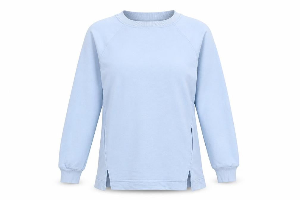 Marks and Spencer Womens Blue Cotton Pullover Sweatshirt Size 8 Pullover