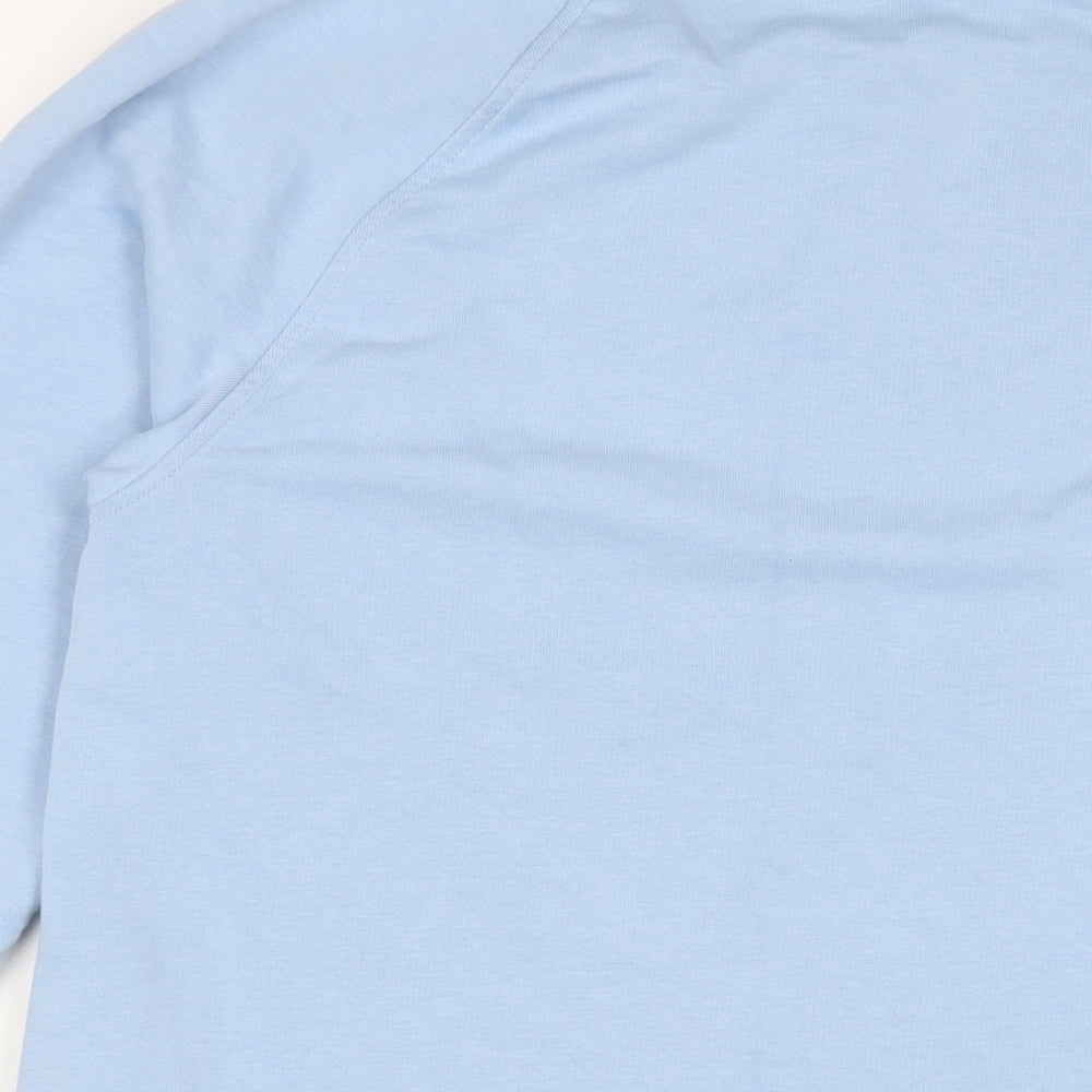 Marks and Spencer Womens Blue Cotton Pullover Sweatshirt Size 8 Pullover