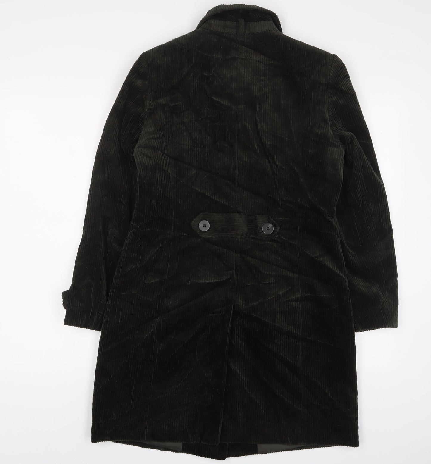 Classic Womens Green Overcoat Coat Size 8 Button - Pockets
