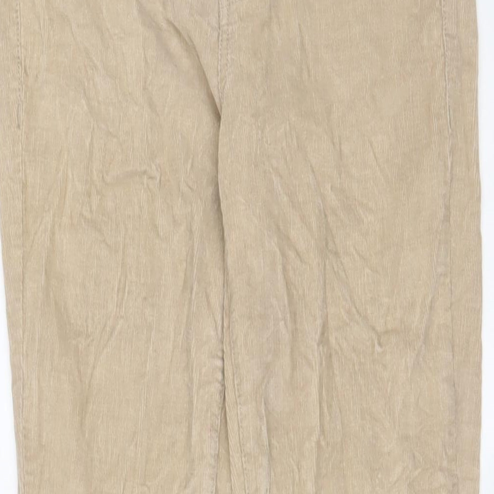 US Polo Assn. Womens Beige Cotton Trousers Size 28 in L28 in Regular Zip
