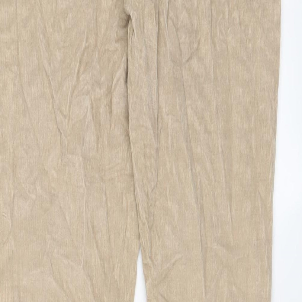 US Polo Assn. Womens Beige Cotton Trousers Size 28 in L28 in Regular Zip