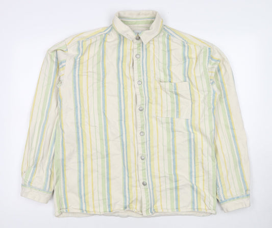 Zara Womens Beige Striped Jacket Size M Zip