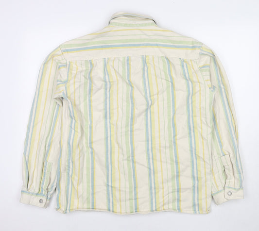 Zara Womens Beige Striped Jacket Size M Zip