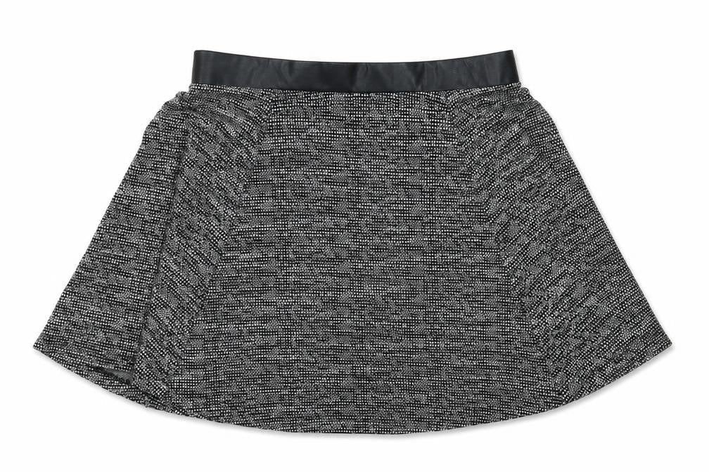 Divided by H&M Womens Black Cotton Pleated Skirt Size S Zip
