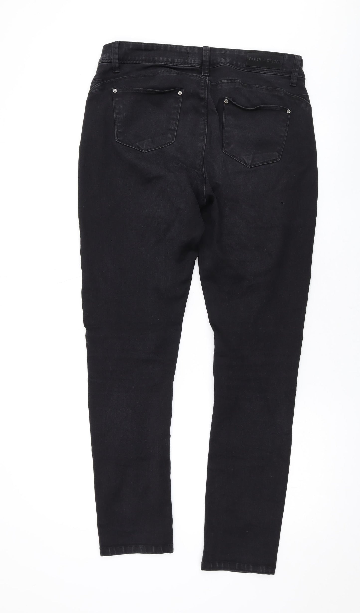 Paper & Stitch Womens Black Cotton Skinny Jeans Size 32 in L27 in Regular Zip