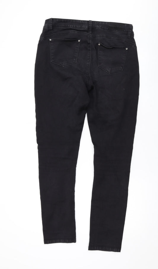 Paper & Stitch Womens Black Cotton Skinny Jeans Size 32 in L27 in Regular Zip