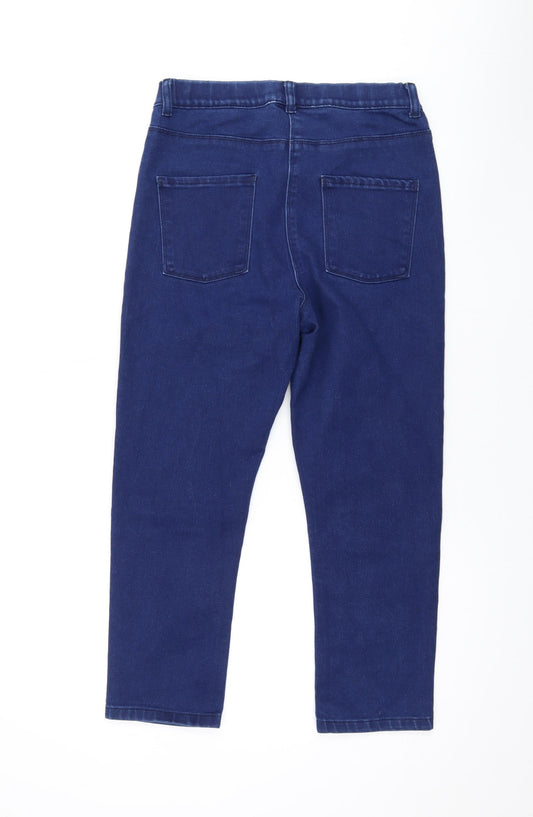 M&Co Womens Blue Cotton Jegging Jeans Size 10 L23 in Regular