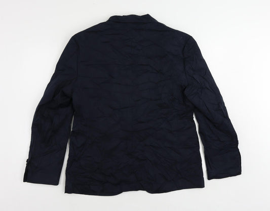 Marks and Spencer Mens Blue Cotton Jacket Blazer Size 40 Regular