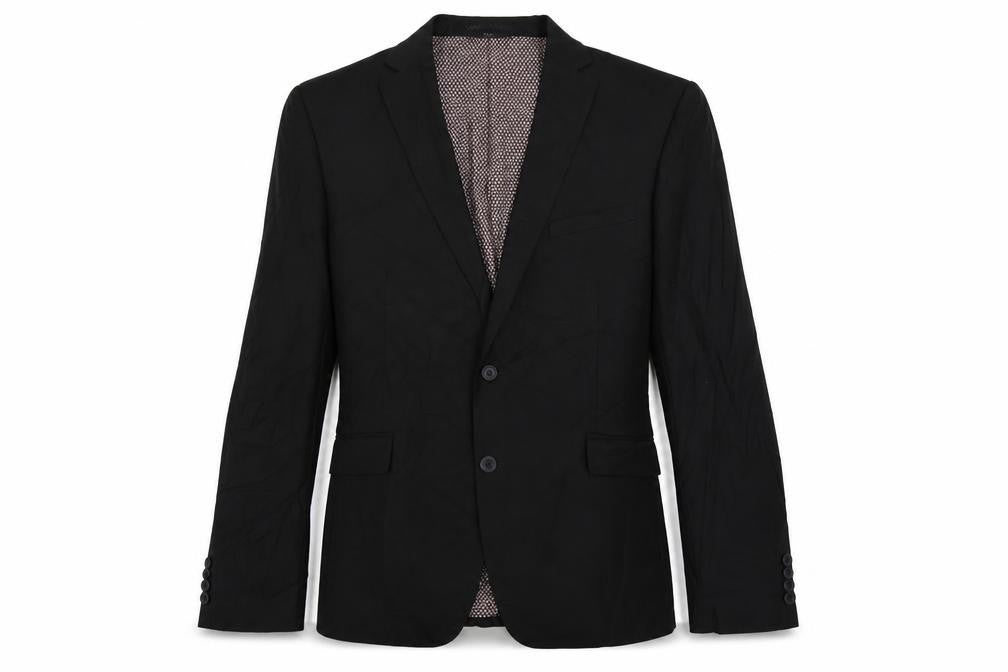 Marks and Spencer Mens Black Polyester Jacket Suit Jacket Size 44 Regular