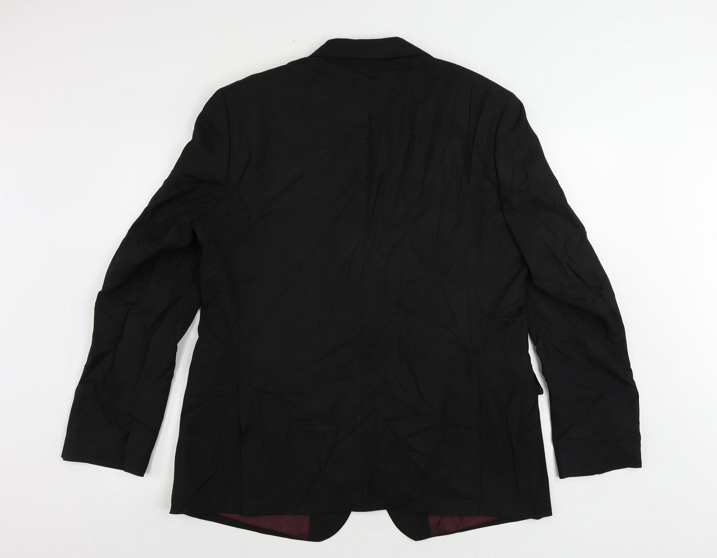 Marks and Spencer Mens Black Polyester Jacket Suit Jacket Size 44 Regular