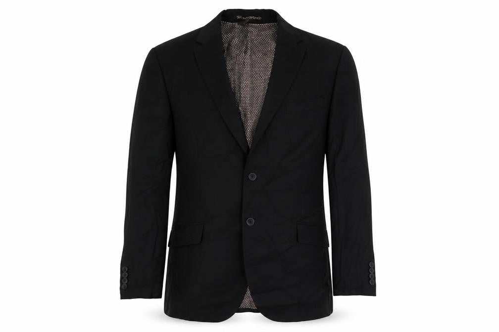 Marks and Spencer Mens Black Polyester Jacket Suit Jacket Size 44 Regular