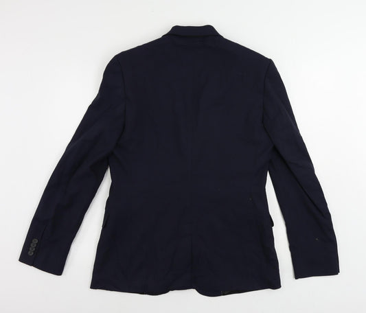 New Look Mens Blue Polyester Jacket Suit Jacket Size 40 Regular