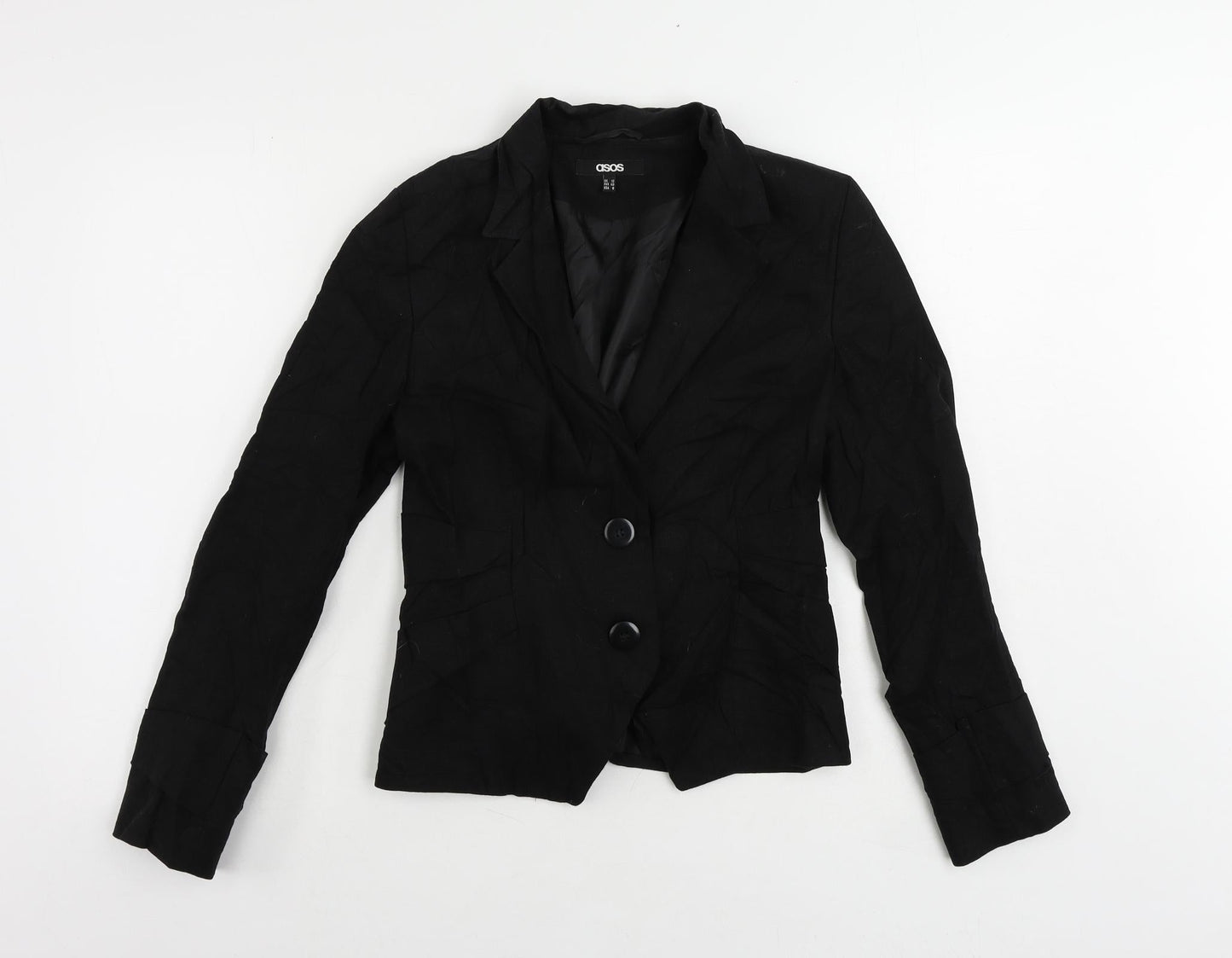 ASOS Womens Black Jacket Blazer Size 12 Button
