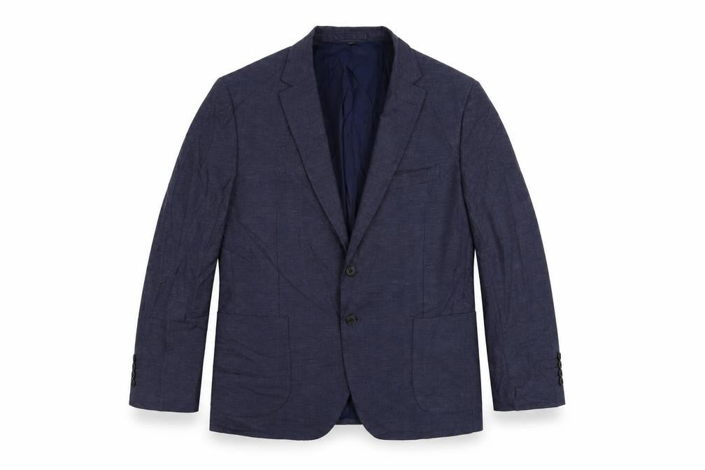 Marks and Spencer Mens Blue Polyester Jacket Suit Jacket Size 46 Regular