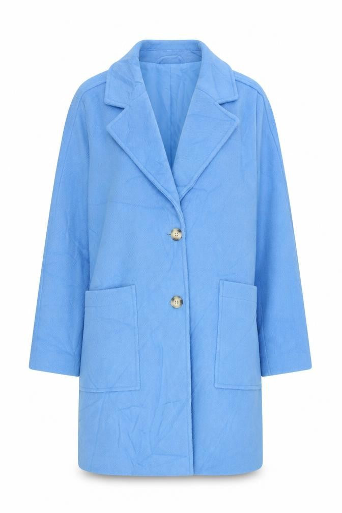 Marks & Spencer Womens Blue Overcoat Coat Size 12 Button