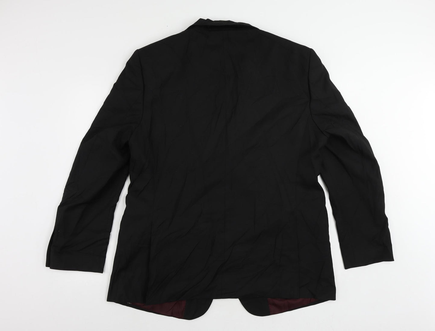 Marks and Spencer Mens Black Polyester Jacket Suit Jacket Size 44 Regular
