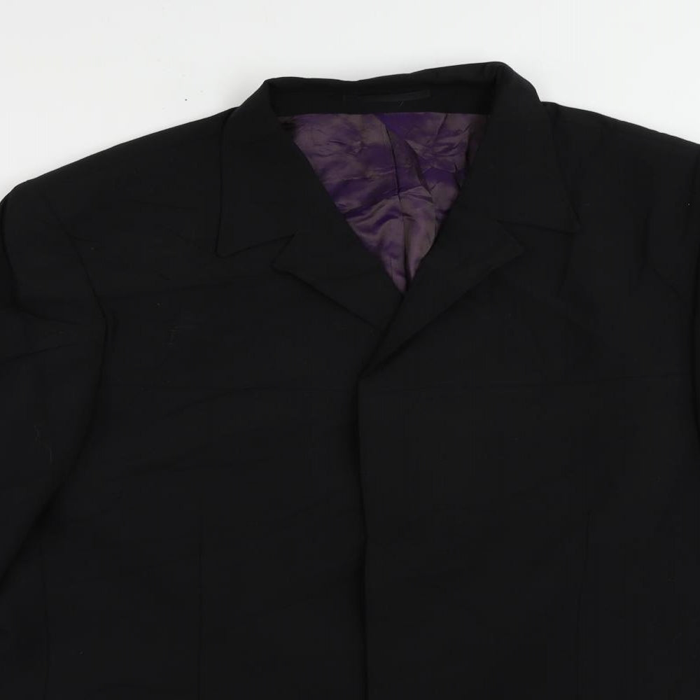 River Island Mens Blue Wool Jacket Suit Jacket Size 44 Regular