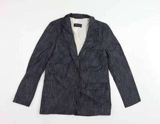 Marks and Spencer Womens Blue Jacket Blazer Size 8 Button