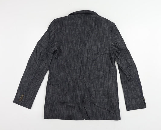 Marks and Spencer Womens Blue Jacket Blazer Size 8 Button