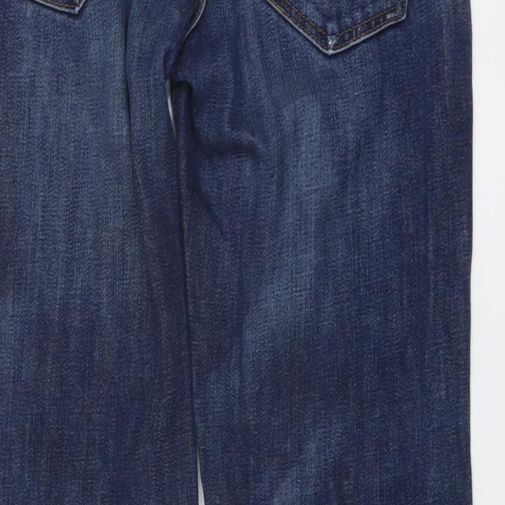 Gap Womens Blue Cotton Straight Jeans Size 26 in L32 in Regular Button