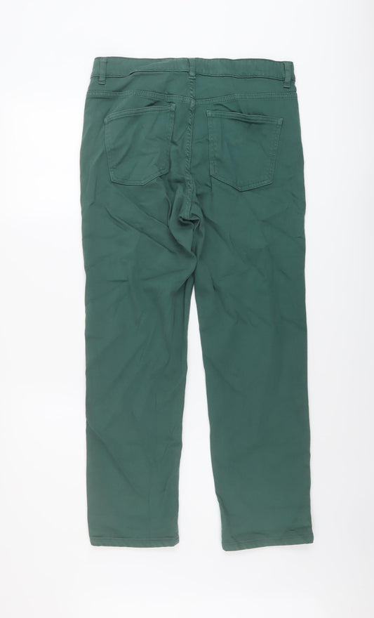 Contemporaine Womens Green Cotton Cropped Jeans Size 6 L27 in Regular Button