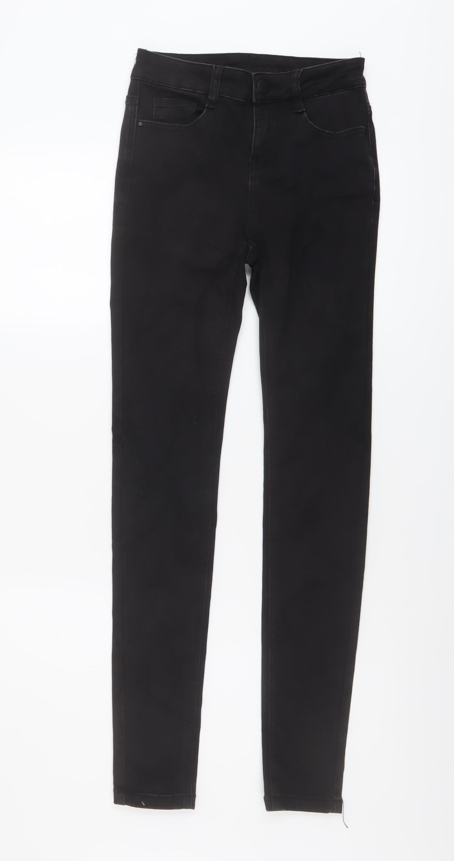 Golddigga Womens Black Cotton Skinny Jeans Size 6 L29 in Regular Button
