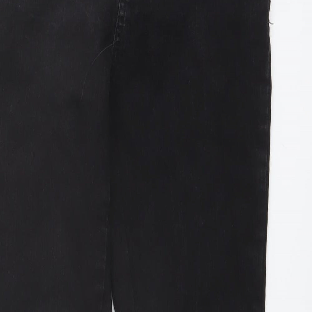 Denim & Co. Womens Black Cotton Skinny Jeans Size 10 L30 in Regular Button