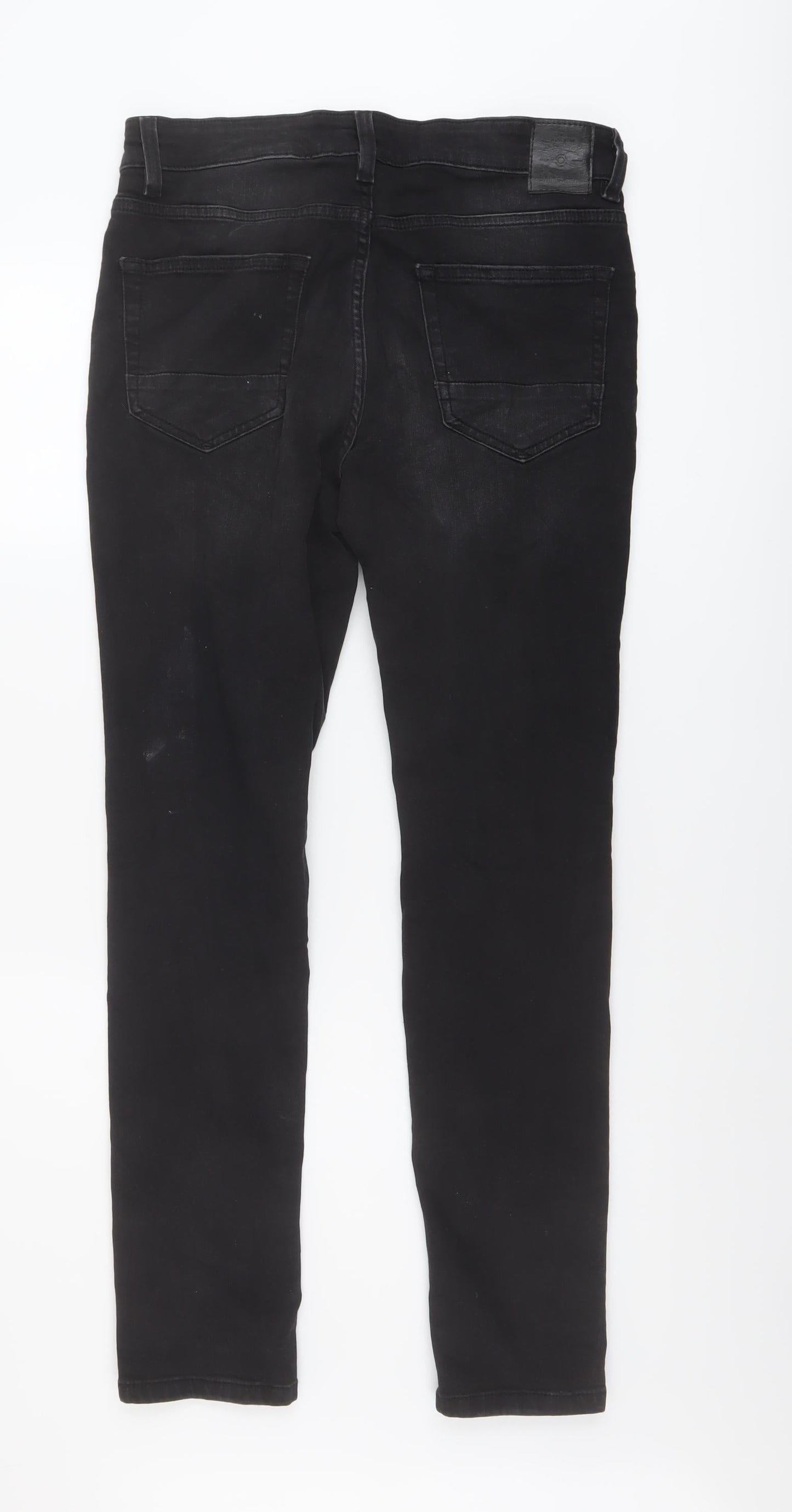 ONLY & SONS Mens Black Cotton Skinny Jeans Size 30 in L29 in Regular Button