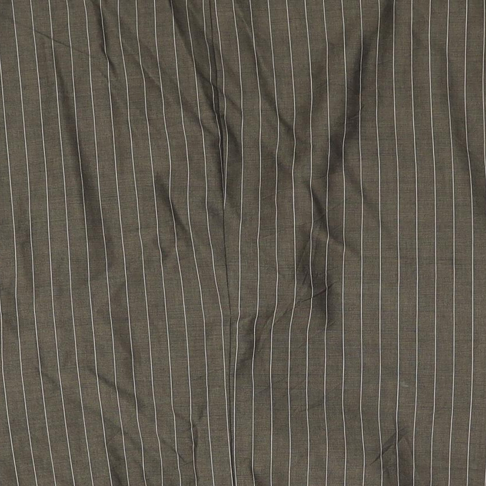 Boss Mens Brown Striped Wool Jacket Suit Jacket Size 44 Regular