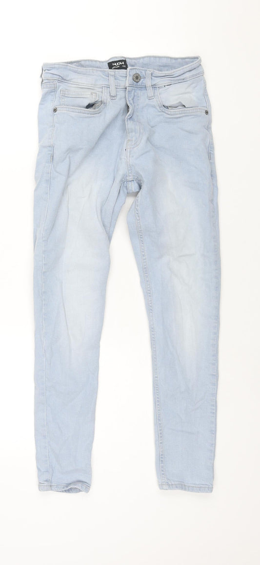 Nuon Mens Blue Cotton Skinny Jeans Size 30 in L27 in Regular Zip