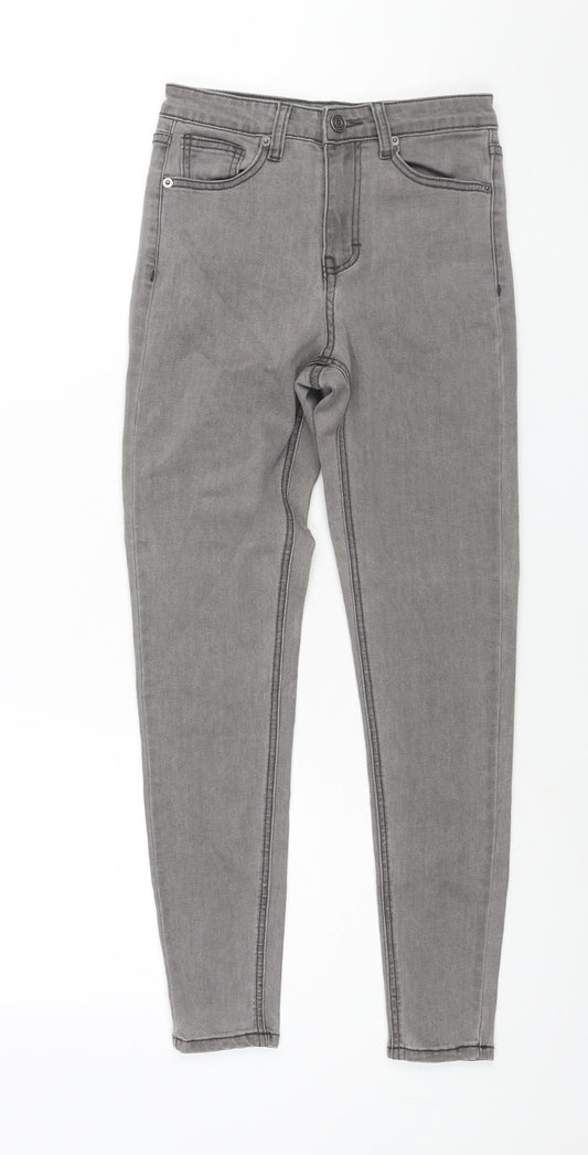 Blakely Womens Grey Cotton Skinny Jeans Size 24 in L26 in Regular Zip