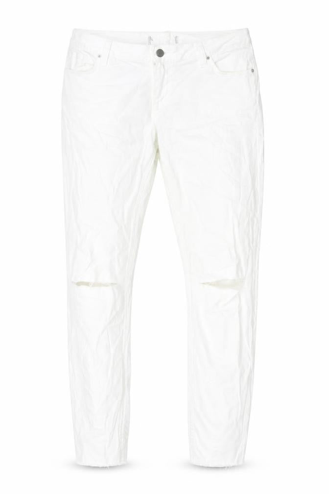 Denim & Co. Womens White Cotton Skinny Jeans Size 12 L29 in Regular Zip