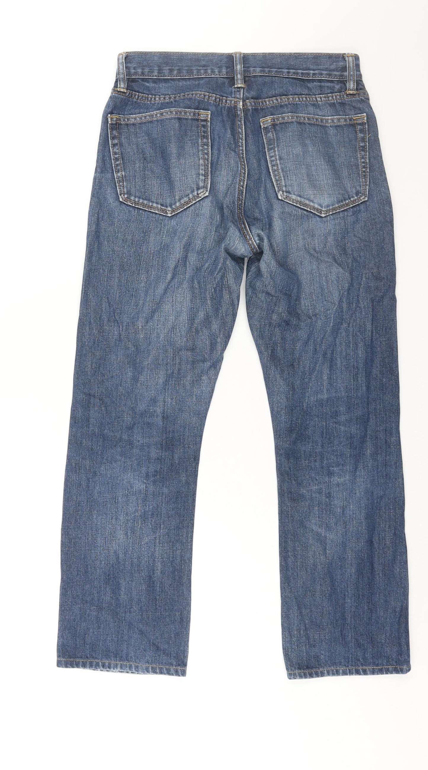 Gap Mens Blue Cotton Straight Jeans Size 29 in L28 in Regular Zip