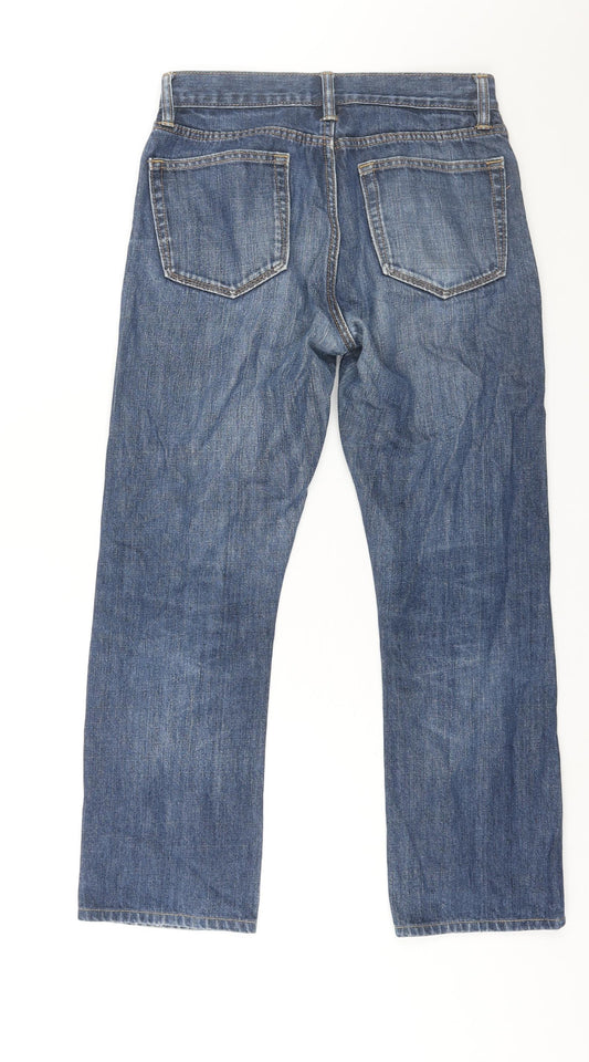 Gap Mens Blue Cotton Straight Jeans Size 29 in L28 in Regular Zip