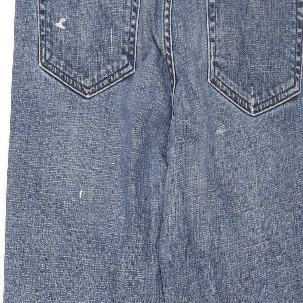 Gap Womens Blue Cotton Cropped Jeans Size 30 in L24 in Regular Zip - Splatter Detail