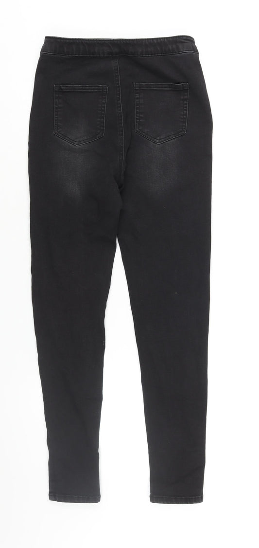 Very Womens Black Cotton Skinny Jeans Size 26 in L26 in Regular Zip