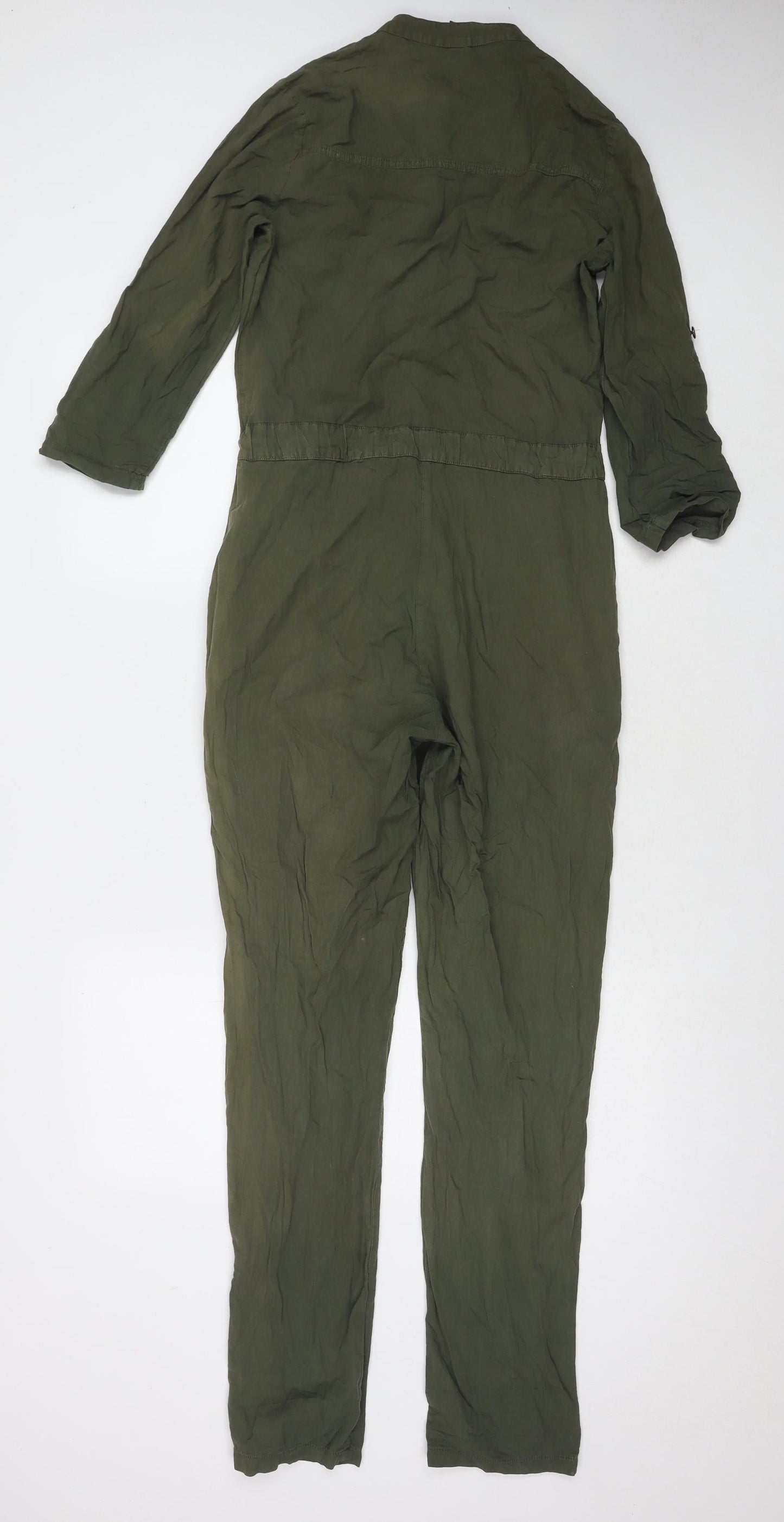 Pion Womens Green Polyester Blend Jumpsuit One-Piece Size S L29 in Button - You Look Good