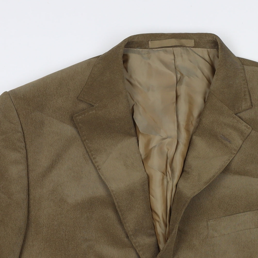 Marks and Spencer Mens Brown Polyester Jacket Suit Jacket Size 42 Regular