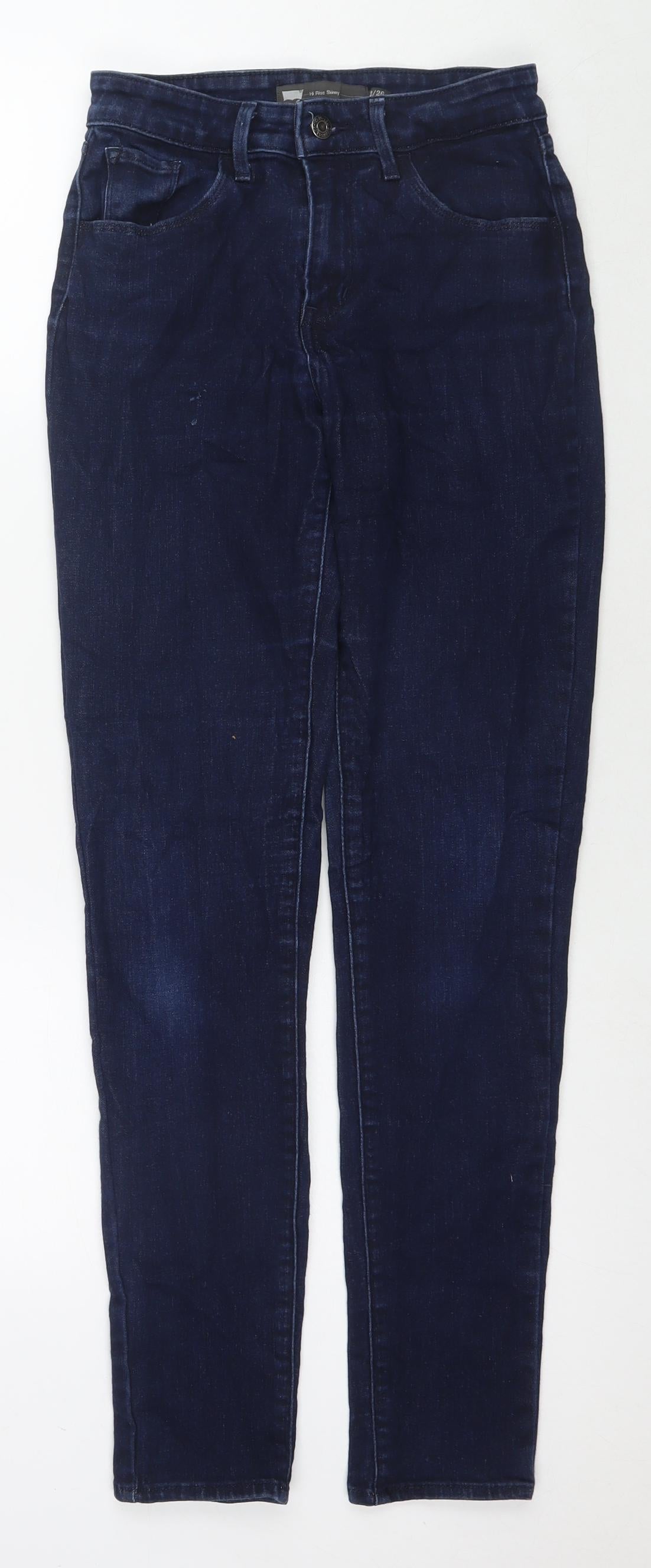 Levi's Womens Blue Cotton Skinny Jeans Size 26 in L30 in Regular Zip