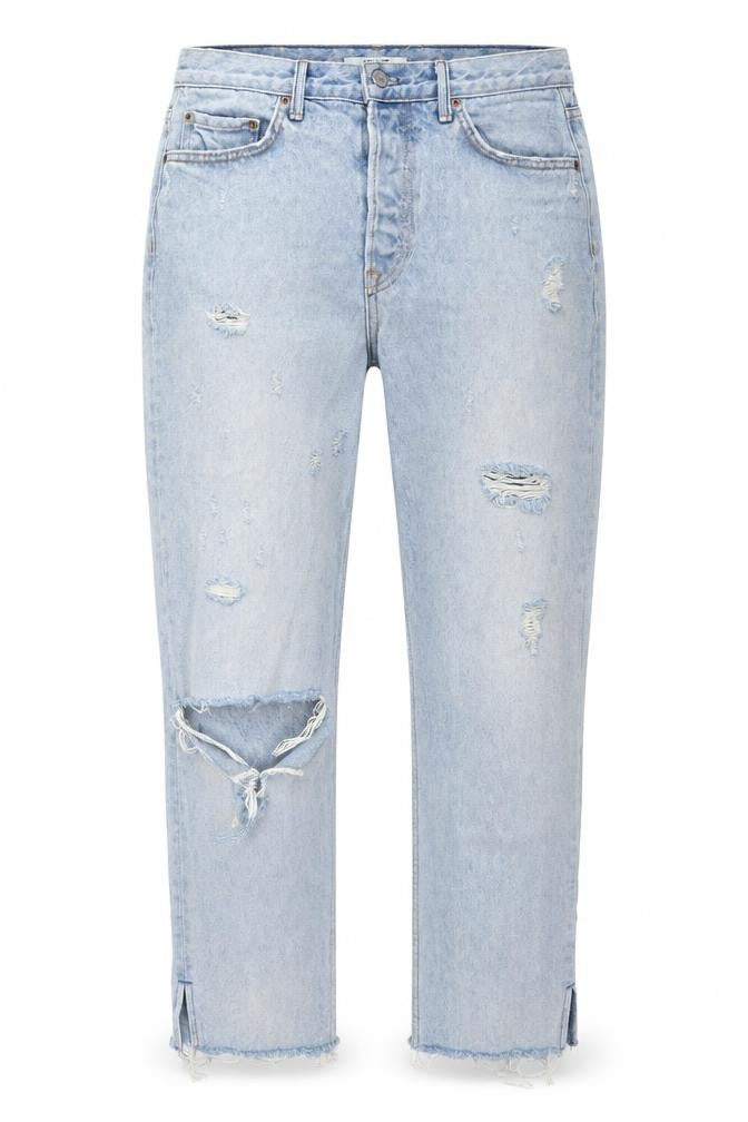 Girlfried Denim Womens Blue Cotton Straight Jeans Size 29 in L27 in Regular Zip