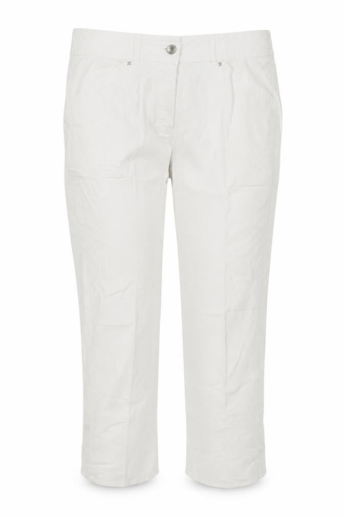 Backstage Womens White Cotton Cropped Jeans Size M L23 in Regular Zip