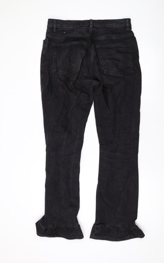 & Other Stories Womens Black Cotton Straight Jeans Size 30 L27 in Regular Zip