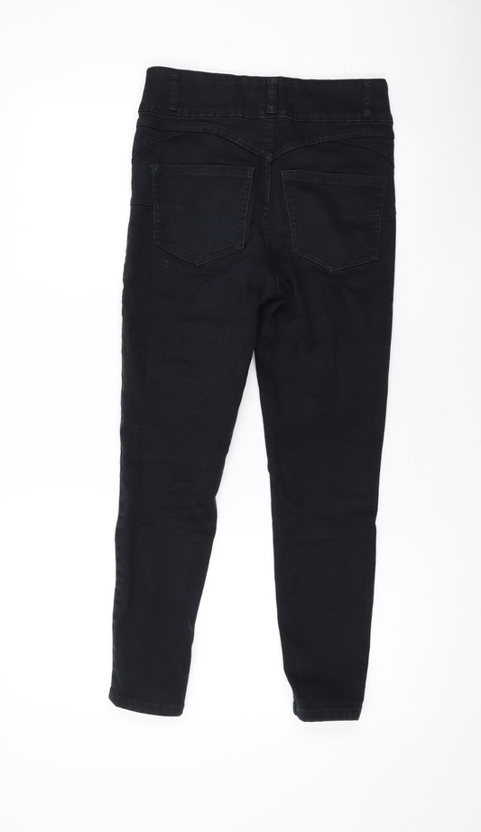 New Look Womens Black Cotton Skinny Jeans Size 8 L23 in Regular Zip