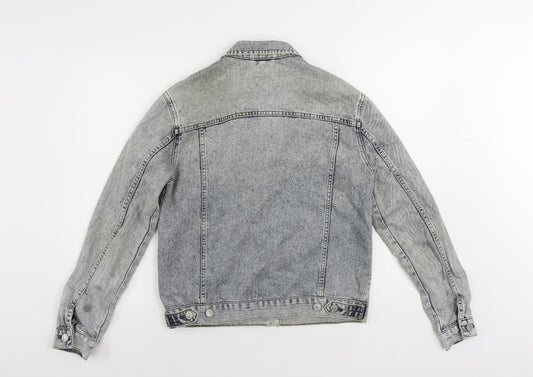 Topshop Womens Blue Jacket Size 10 Button