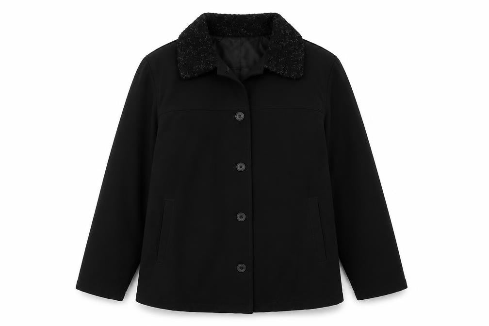 Port Authority Womens Black Jacket Size L Button