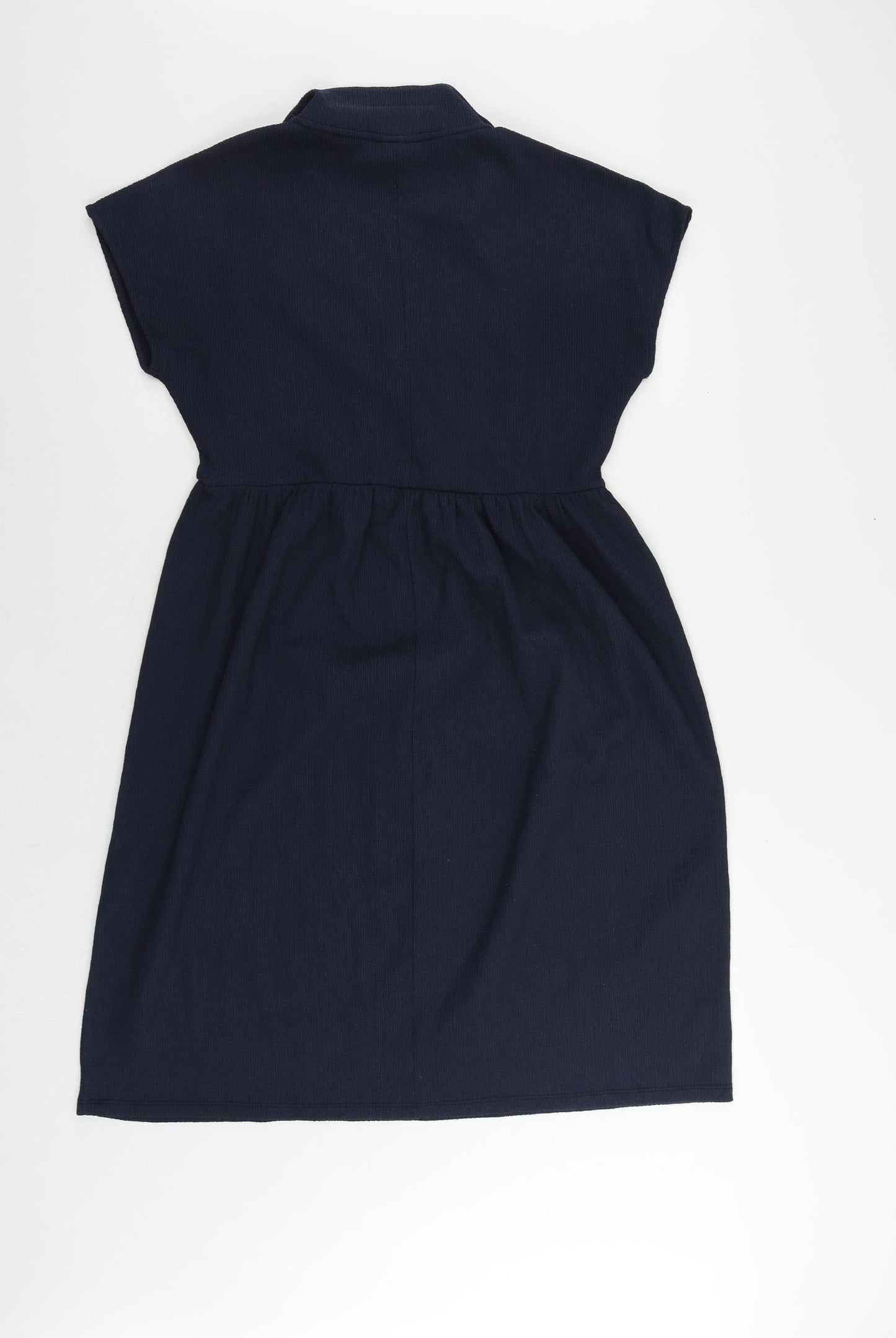 Mamalicious Womens Blue Polyester A-Line Size M Collared Pullover